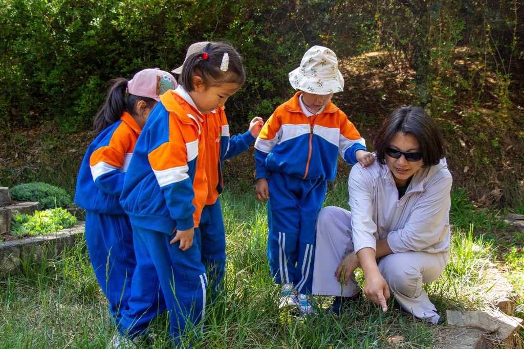 Children engaged in learning at ECCD centers in Thimphu, Olokha, ABC ECCD